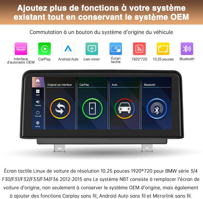 10,25 inch display voor BMW Serie 3 met NBT