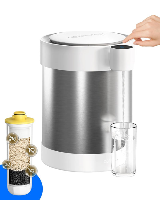 Waterdrop WD-ED21W Rechargeable Water Filter Dispenser, 5.3 Litres, Water Softening, Electric Jug, Reduces Calcium, Magnesium and Over 70+ Harmful Substances, Water Filter System - QUORE