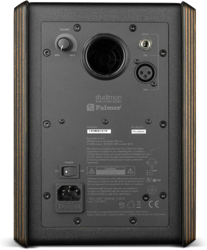 Palmer STUDIMON5 actieve 5 inch Needveld Studiomonitoren (2x) en Gravity SP3102TM Monitorstandaard met tafelklem (2x) - Bundle, Zwart