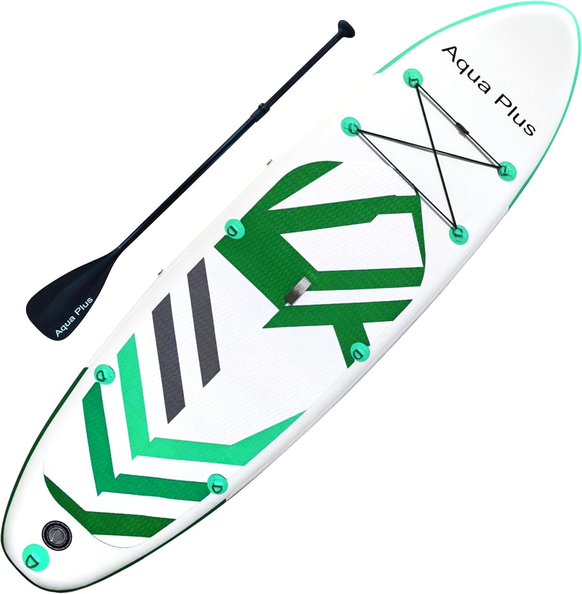 Aqua Plus 15 cm dikke opblaasbare SUP voor alle vaardigheidsniveaus Stand Up Paddle Board, Paddle, Pomp, ISUP-reisrugzak, riem, schouderriem, jeugd, volwassen opblaasbaar paddleboard