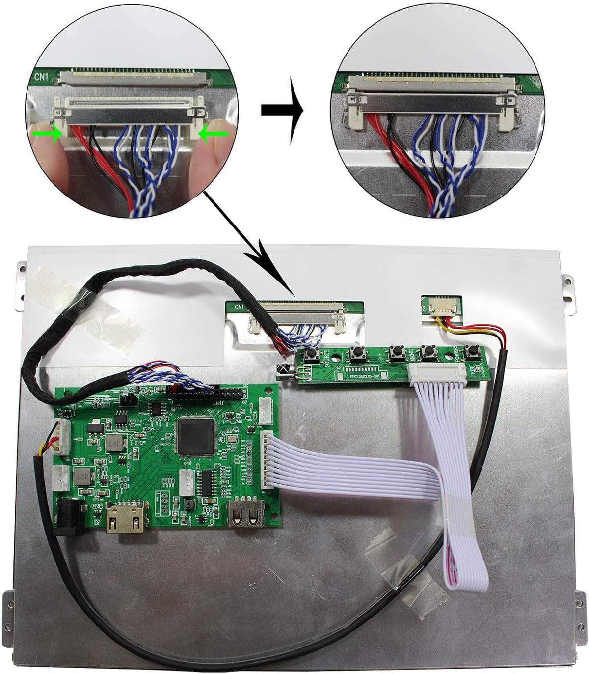 VSDISPLAY 10.4 inch 1024X768 4:3 600nit VS104T-004A IPS Lcd scherm en USB Automatische Helderheid Aanpassing LCD Control Board, voor DIY Monitor Display