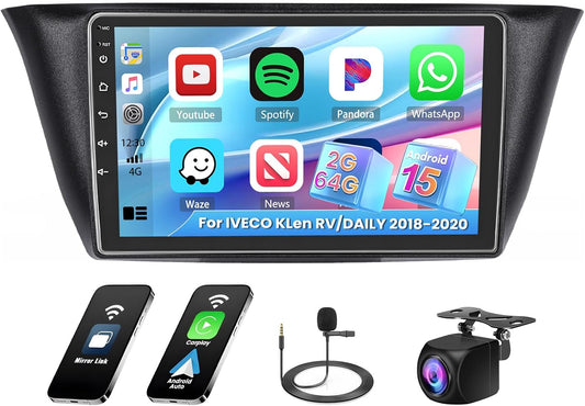 Motor Radio Iveco Daily – Autoradio – Multimedia Systeem – Navigatiesysteem – Android Radio – 9 Inch Touchscreen – Draadloze CarPlay & Android Auto - QUORE
