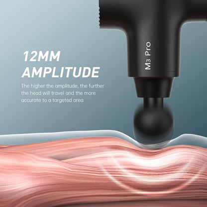 Massagepistool – Massageapparaat – Spiermassageapparaat – Percussie Massageapparaat – Massageapparaat Voor Nek, Schouders En Rug – 5 Snelheidsstanden – 12 Mm Amplitude – Zwart