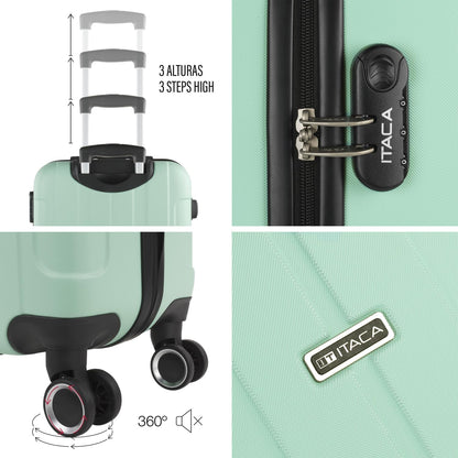 ITACA Signature 771100B reiskoffer, set met 4 wielen, set reiskoffers, robuust en licht, combinatieslot
