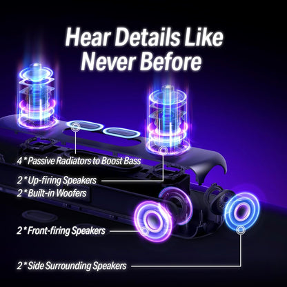 OXS Thunder Pro Gaming Soundbar 5.1.2 Dolby Atmos, versterkte bassen, bluetooth multi-device aansluiting, geïntegreerde subwoofer, 3 Pro gamermodi, slank togle-design, voor pc's, gameconsoles