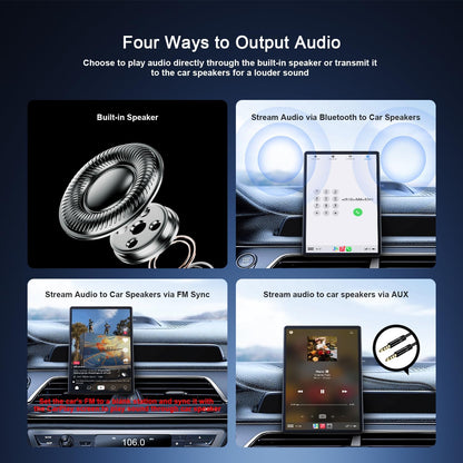 Draadloze autoradio A-pple Carplay auto met achteruitrijcamera, draagbaar touchscreen, GPS-navigatie, spraakbesturing Google/Siri, Android Auto, Bluetooth-radio, AUX/FM, Mirror Link, OTA