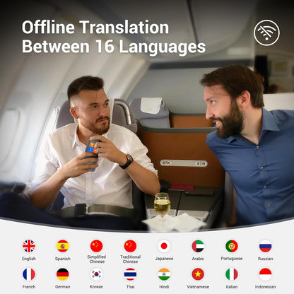 Offline Taal Voice Vertaler Apparaat W09 PRO voor 144 Talen en Accenten Foto Vertaling Geen WiFi Internet Nodig voor Reizen Business W09 Grijs