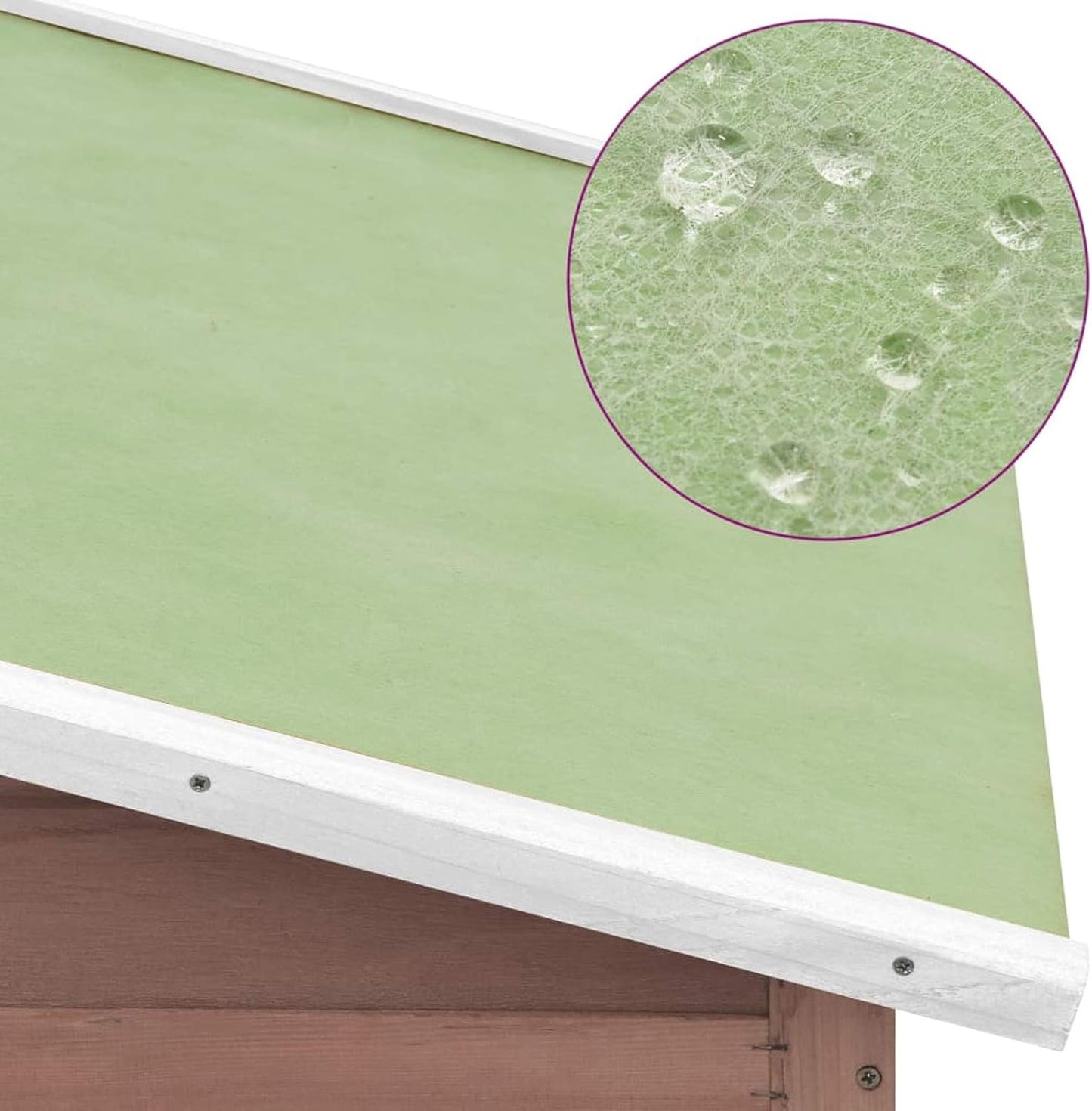 Kippenhok – Kippenverblijf – Kippenren – Pluimveehok – Konijnenhok – Stevig Dennenhouten Houten Kippenhok – Waterafstotend Polyester Dak – Ruime Nestkast