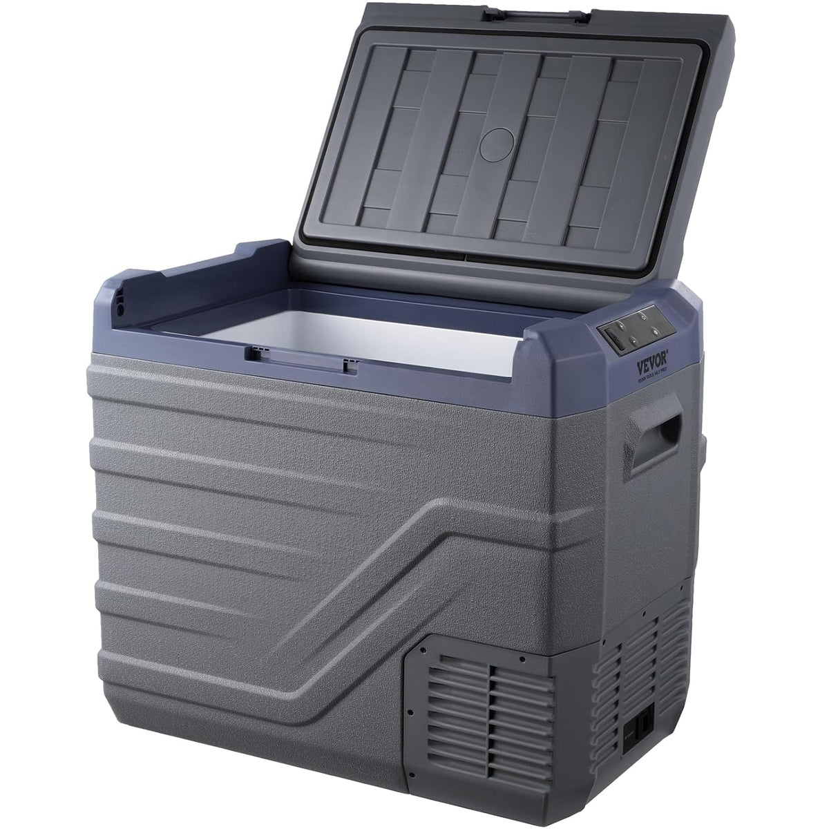 VEVOR Auto Koelkast, 12 Volt Auto Koelkast Koelkast Koelkast, 45 L Enkele Zone Draagbare Vriezer met Ingebouwde Licht -45 °F 12/24V DC en 100-240V AC Compressor Koeler voor Buiten, Camping, RV