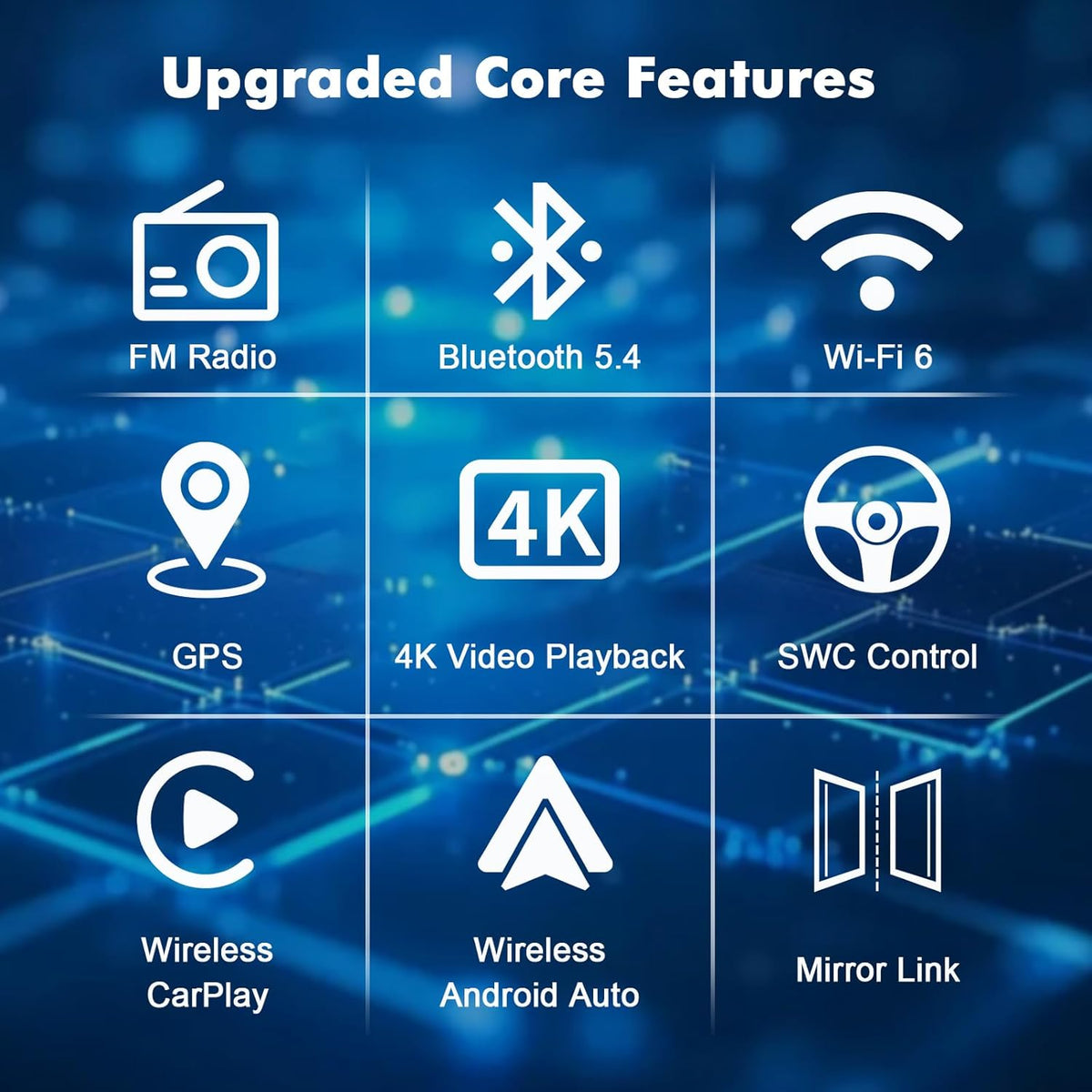 4+64G Android 14 Car Stereo voor VW Golf / Seat / Passat / Polo / Jetta / Touran 9 inch Multimedia Stereo Radio met Wireless Carplay Android Auto Mirror Link SWC GPS Bluetooth WiFi FM Backup Camera