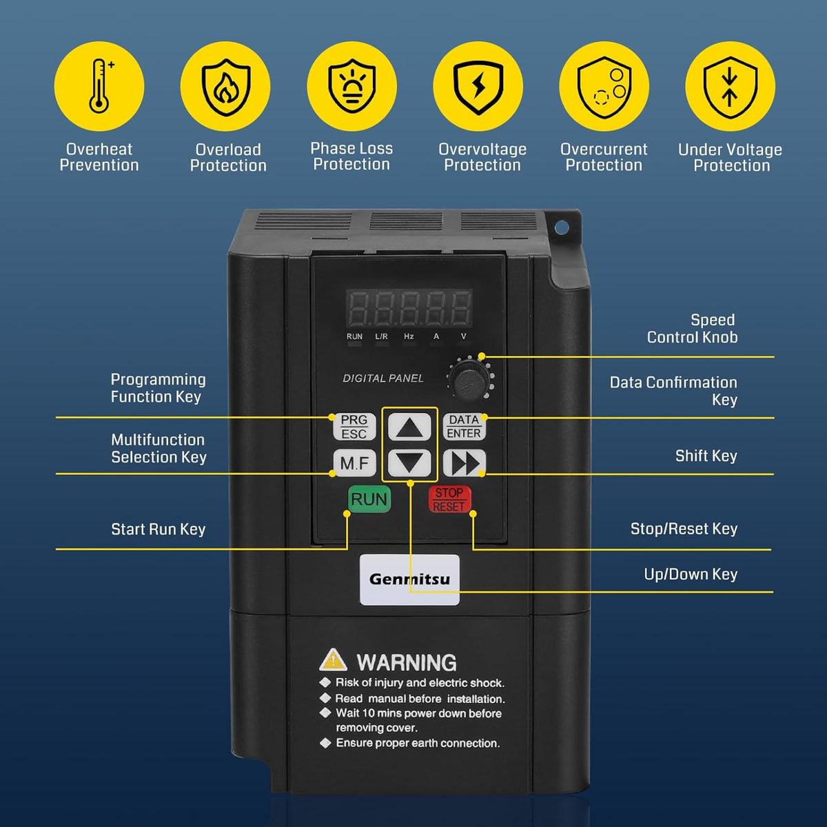 Genmitsu 2,2 kW spindelupgrade kit met VFD, EU/UK