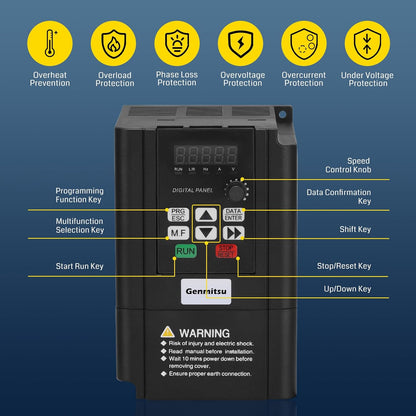 Genmitsu 2,2 kW spindelupgrade kit met VFD, EU/UK