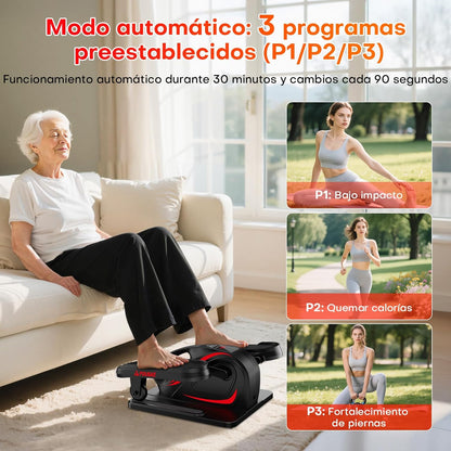 Undertable Elliptical Trainer for Home, 2-in-1 Electric Elliptical Trainer with 15 Speeds and 3 Automatic Modes, Pedal Trainer for Seniors with Remote Control, Silent and Portable Leg Trainer - QUORE