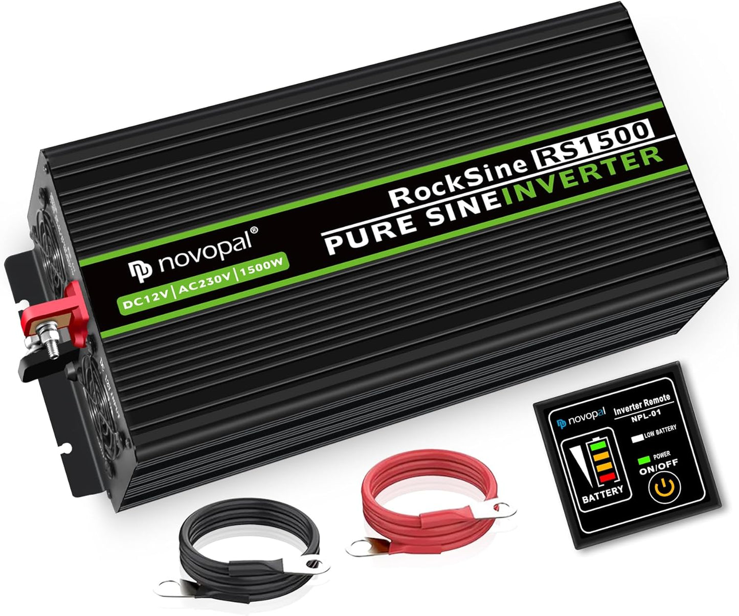 Zuivere sinusomvormer 1500W 12V DC naar 230V AC – Spanningsomvormer – Auto-omvormer – Spanningsconverter – Inverter – 3000W Piekvermogen – 5 Meter Afstandsbediening
