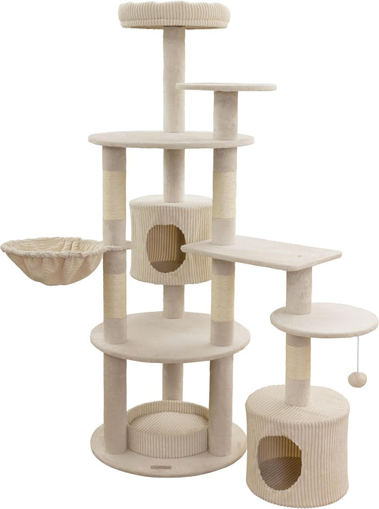 Kerbl Pet Krabpaal Annika, beige, 164 cm, kattenkrabpaal, krabplank, hout, katten