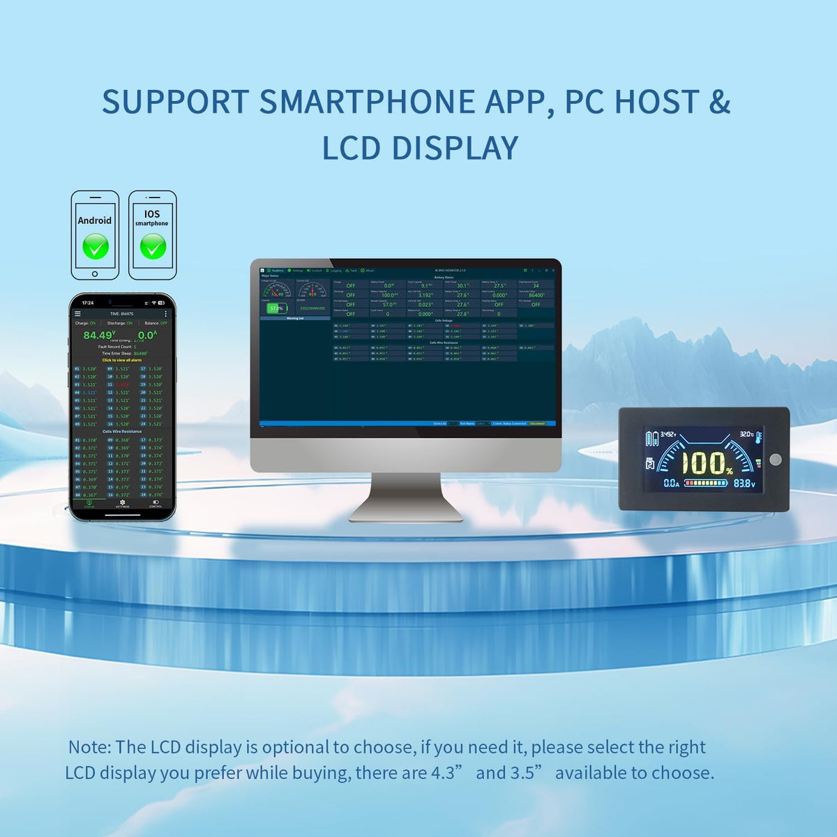 PB1A2A Smart Active Inverter BMS met smartphone-app-bediening voor Li-ion NCM LFP LiFePo4 LTO Battery Management System 7S naar 16S 48V 51.2V 100A 150A 200A Home Energy BMS (PB1A16S150A)