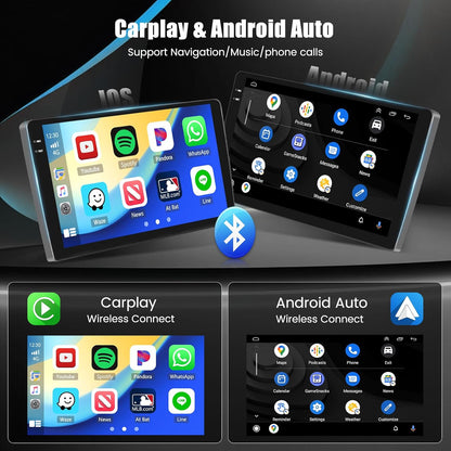 Android Autoradio – Multimedia Systeem – Navigatie Radio – CarPlay Stereo – Android Auto Receiver – 9 Inch Incell Touchscreen – Wireless CarPlay & GPS Navigatie