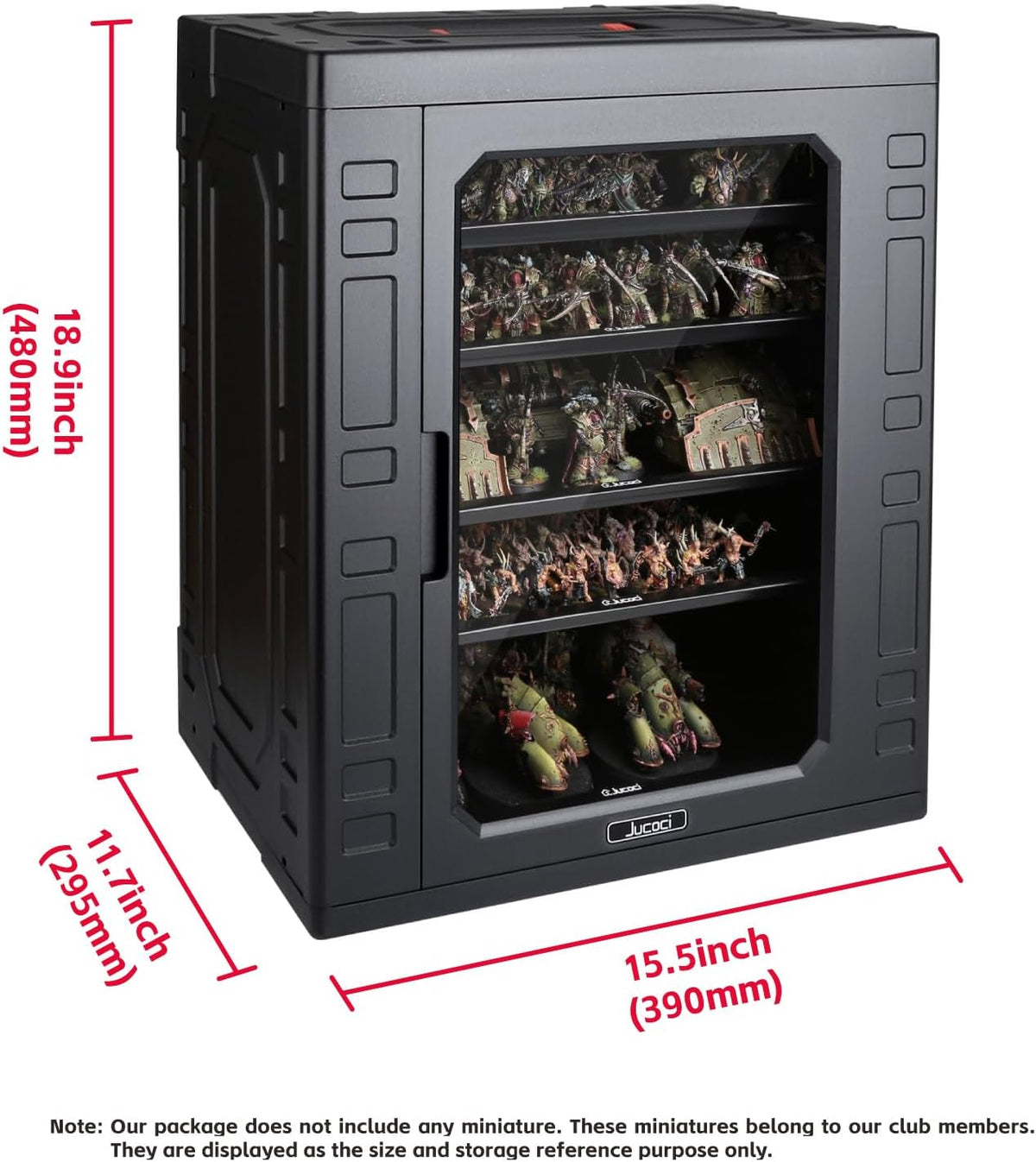 Jucoci Miniaturen ABS Plastic Opbergkoffer Miniaturen Transport Case (Groot Formaat)