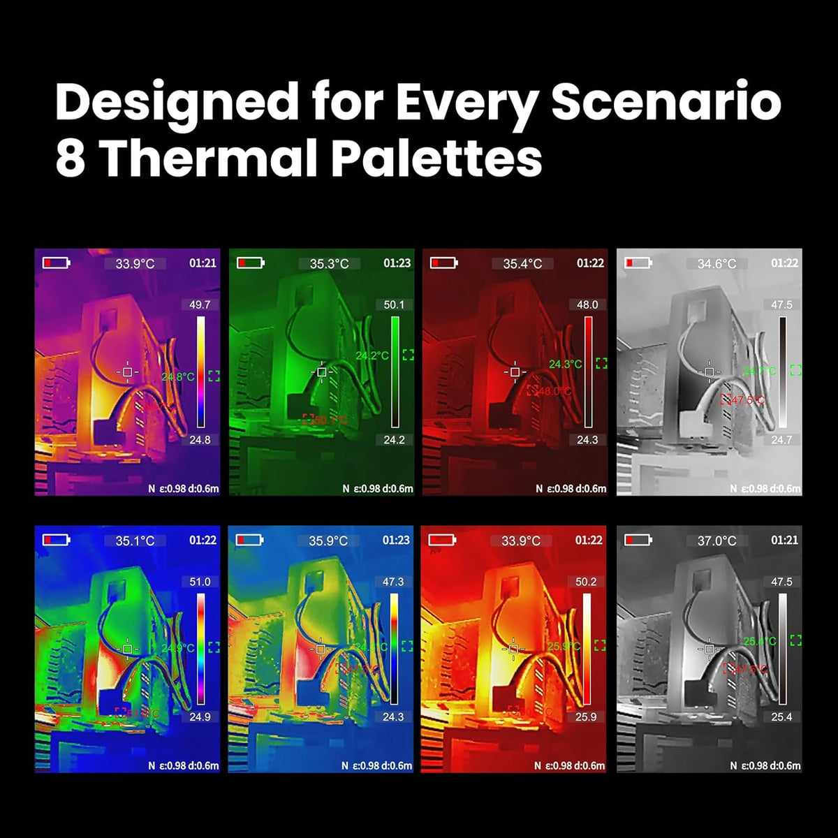 MiLESEEY warmtebeeldcamera, TR20 Pro draagbare infraroodcamera met een resolutie van 320 x 240, een verversingssnelheid van 50 Hz, draagbare infrarood warmtebeeldcamera met dubbele camera