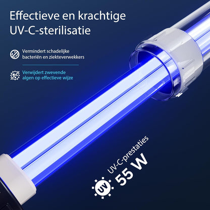 SunSun CPF-50000 Moving Bed bio-drukvijverfilter met UVC-unit 55 W, debiet van 13.000 l/h