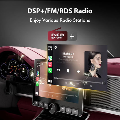 360° Draaibare Autoradio – 1 DIN Autostereo – Carplay Radio – Android Auto Interface – Multimedia Speler – 10,1 Inch IPS Scherm – DSP Geluidsoptimalisatie – Achteruitrijcamera Met Nachtzicht