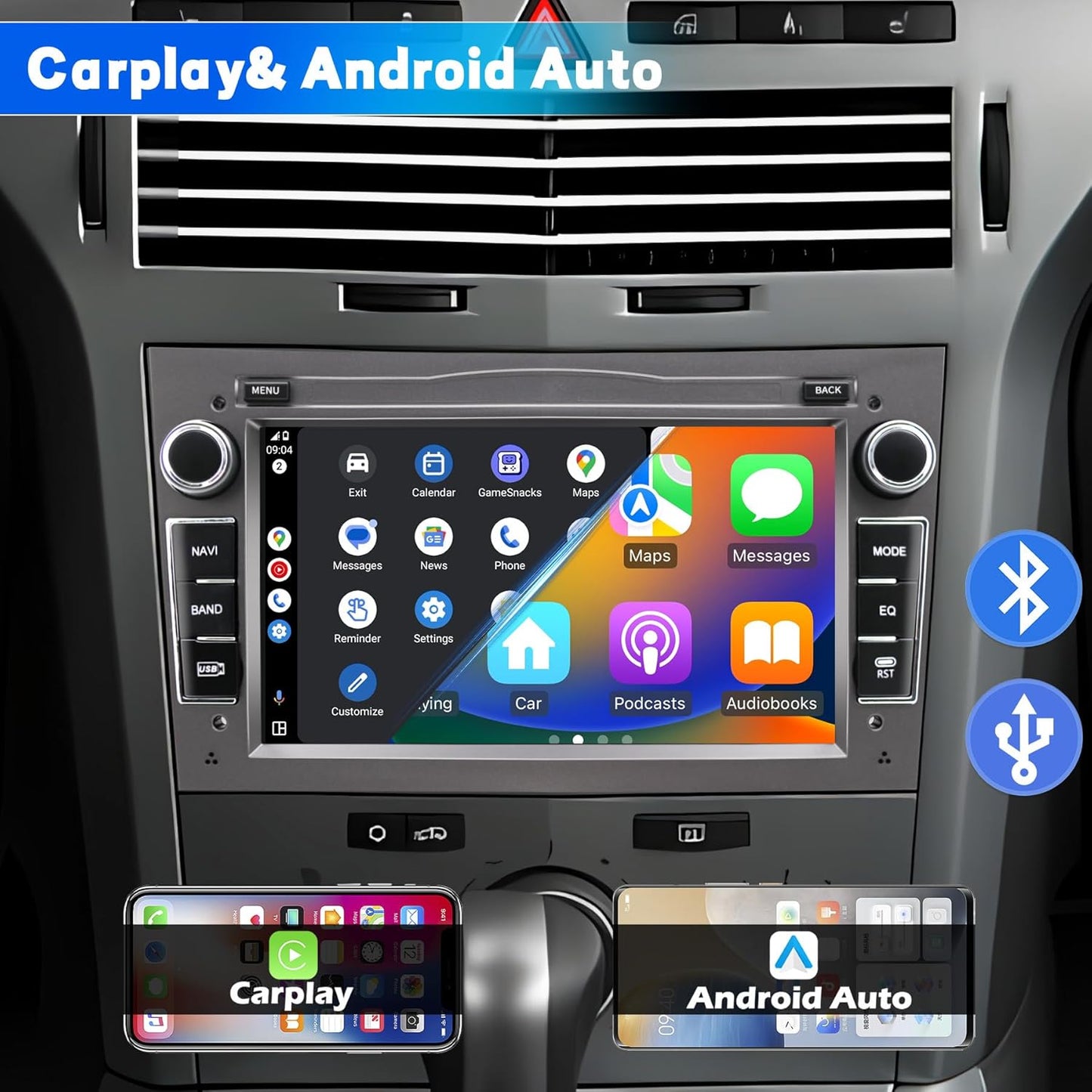 Autoradio – Autostereo – Inbouwradio – Auto Multimedia – Autoradiosysteem – Android 13 – 7-Inch Touchscreen – GPS Navigatie – CarPlay – Bluetooth – Wifi – MirrorLink – Stuurwielbediening – FM-Radio – 2 GB RAM – 32 GB Opslag