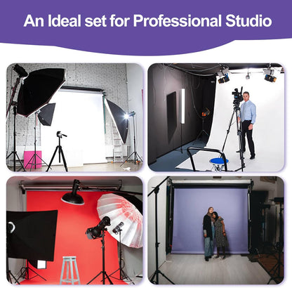 EMART Expand Roller Achtergrond Wandmontage - 6 Kettingen Handleiding Fotografie Ondersteuning Systeem, Plafond Achtergrond Houder Bevestigd in Statief Stand voor Video Studio Live Streaming