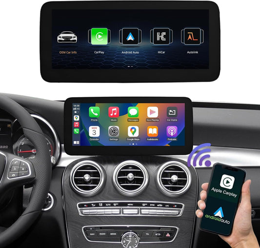 <font dir="auto" style="vertical-align: inherit;"><font dir="auto" style="vertical-align: inherit;">        Road Top 10.25 Inch Car Radio Wireless CarPlay Android Auto Touch Screen for Mercedes Benz C GLC V Class W205 W447 2016-2018 Year with NTG5.0 Syste