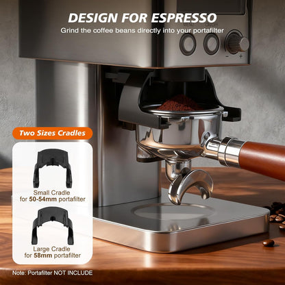 Elektrische Koffiemolen – Koffiemaler – Bonenmaler – Koffiegrinder – Espressomolen – RVS Kegelmaalwerk – 31 Maalgraadinstellingen