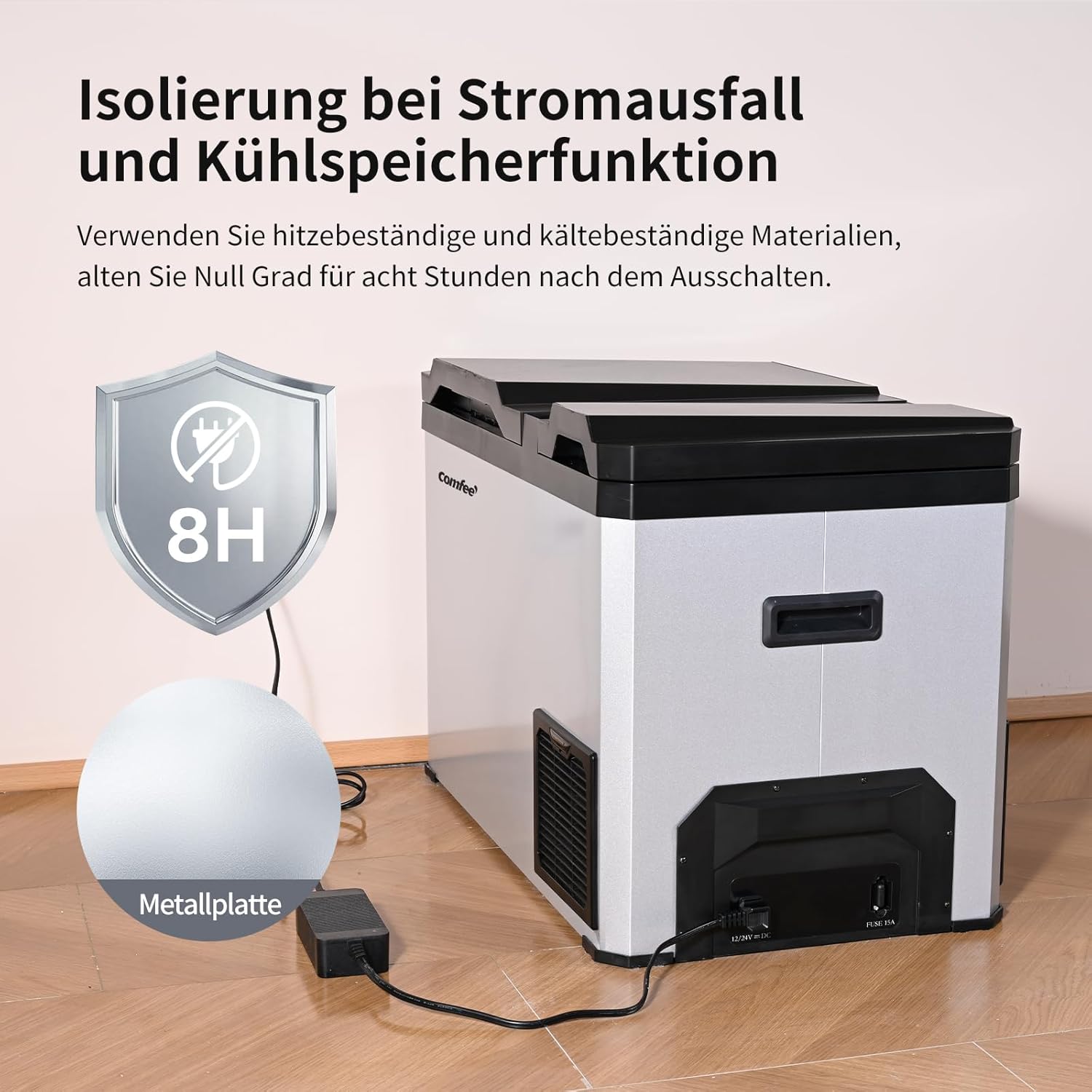 Koelbox – Compressor Koelbox – Elektrische Koelbox – Draagbare Koelbox – Camping Koelbox – 43 Liter Inhoud – Dubbele Koelzone Met Temperatuurregeling - QUORE