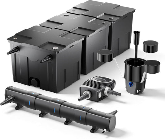 Set bio-vijverfilter 90.000 l met UVC 72W, vijverpomp 80 W en skimmer CSP-250