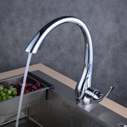Beelee Chroom mengkraan met uittrekbare sproeier keukenkraan keukenkraan spoelbakarmatuur voor keuken