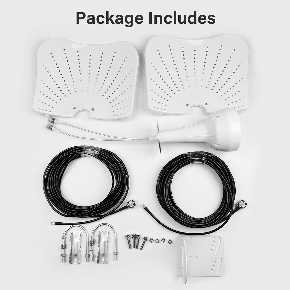 4G LET 5G antenne, outdoor, dual polarisatie, directionele antenne, 600-6000 MHz, tot 22 DBI-versterking, compatibel, richtantenne, router, externe antenne, MIMO SMA, 2 x TS9 antenne, 2 x 10