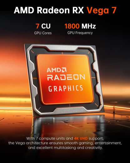 ACEMAGIC Kron Mini K1 Mini-pc, AMD Ryzen 5 7430U (equivalent aan 5850U, 6C/12T, tot 4,3Ghz), 16 GB DDR4 512 GB M.2 SSD Windows 11 Pro Mini PC, mini-computer met wifi 6 | BT 5.2 | 4K UHD | Type-C