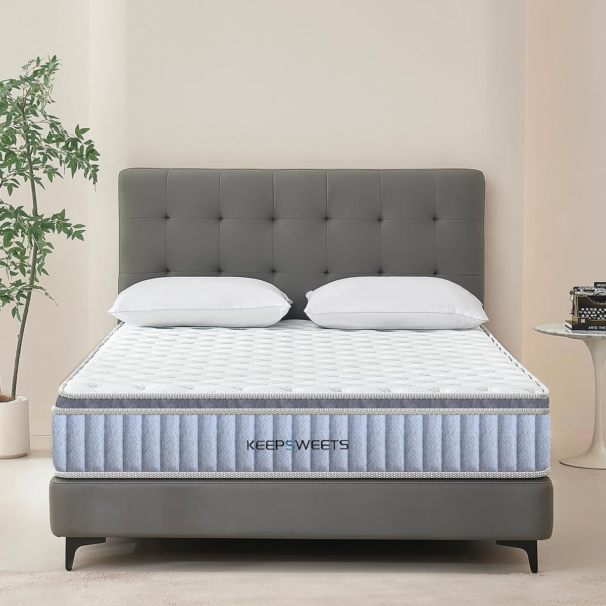 Pocketveringmatras, ergonomisch matras met 7 zones, hardheid H3, hoogte 20 cm, 160 x 200 cm