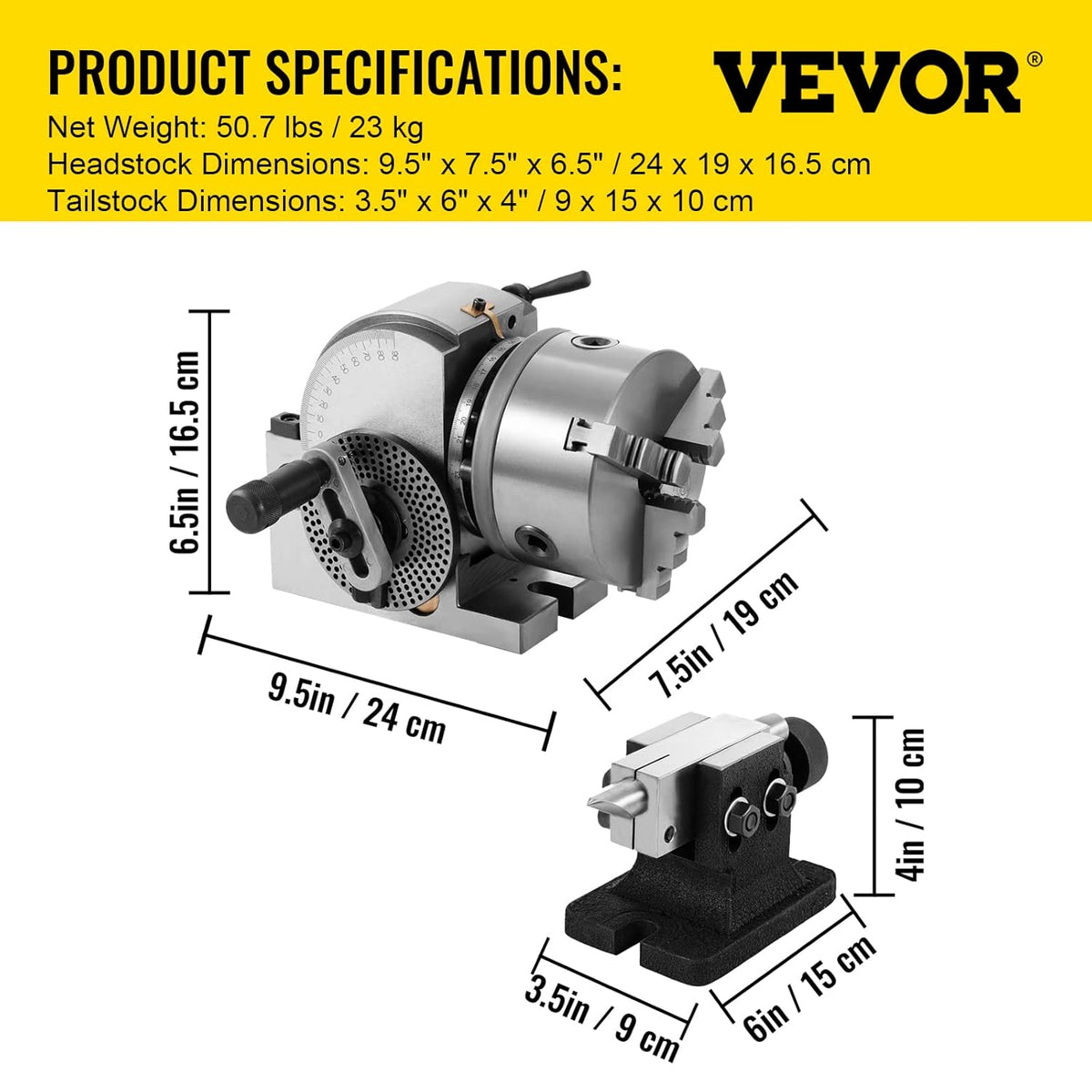 VEVOR Indexing plate BS-0, Cast iron separation plate, splitting head, ideal for vertical/horizontal milling machines, turntables, circular cutting and drilling work