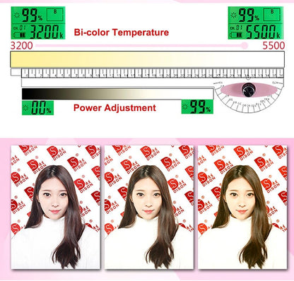 18 inch digitaal display afstandsbediening dimbaar 3200K-5500K LED ringlamp kit voor camera smartphone portret selfie Youtube foto video studio fotografie continue buitenverlichting