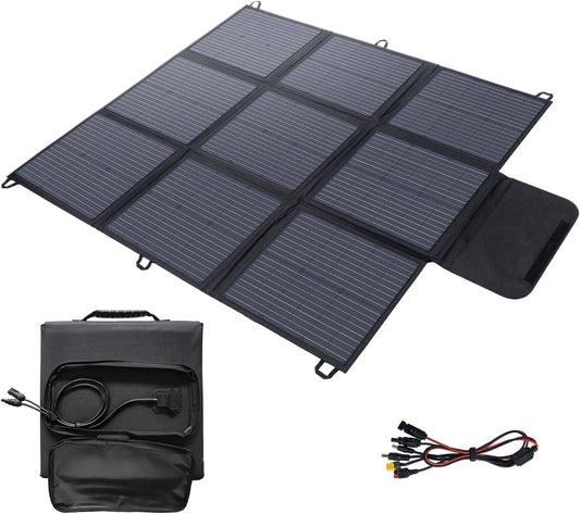 Opvouwbaar zonnepaneel 200 W, IP67, hoge efficiëntie 22%, draagbare zonne-oplader, zonnestroom, camping, outdoor