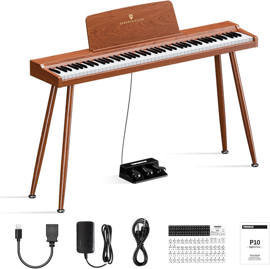 Digitale Piano – Elektrische Piano – Keyboard – Pianotoetsenbord – 88-Toetsen Piano – Eikenlook – 88 Gewogen Toetsen – 20 W Stereo Geluid