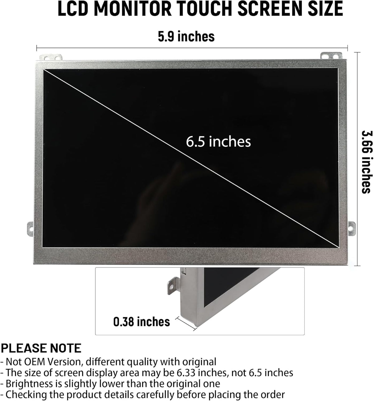 TDO-WVGA0633F00045 Lcd scherm Touchscreen Digitizer voor VW Magotan B7 Scirocco Golf 6R Polo Tiguan Monitor, voor Skoda Octavia Yeti Navigatie, TDO-WVGA0633F00039