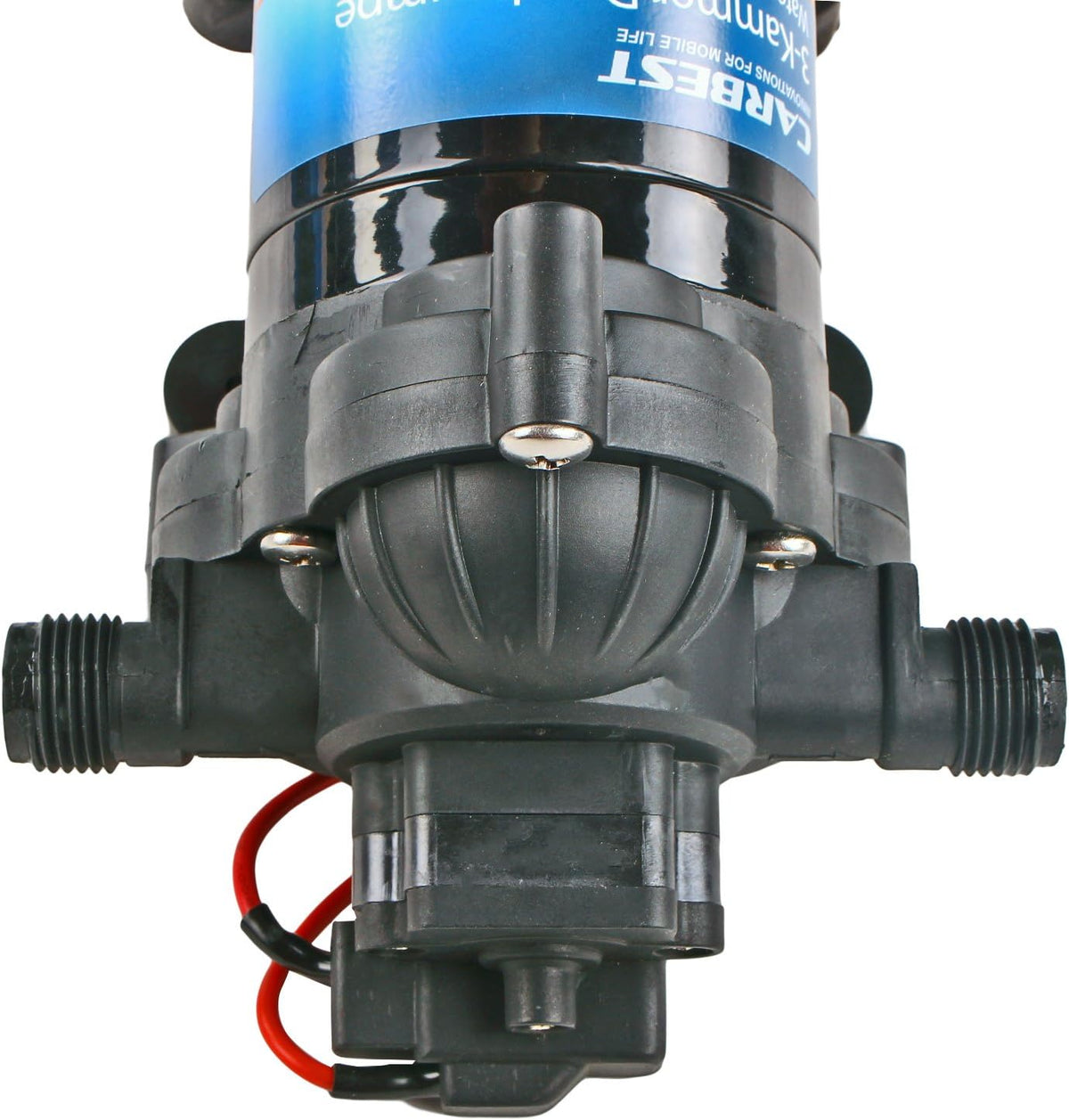 Waterpomp 12 V 10 l/minuut 2,8 bar met voorfilter en membraan met 3 vakken