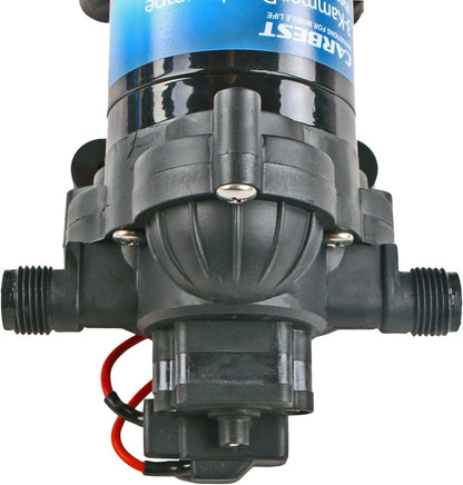 Waterpomp 12 V 10 l/minuut 2,8 bar met voorfilter en membraan met 3 vakken