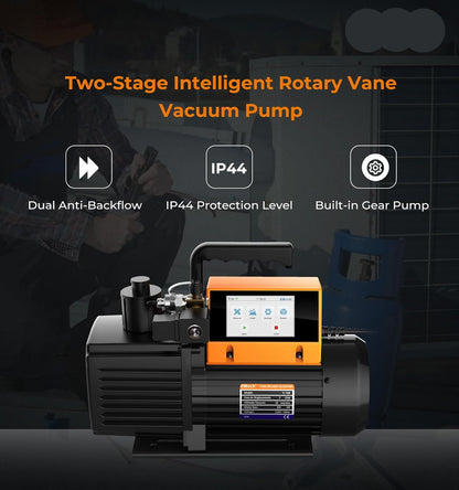 Vacuümpomp – Airconditioning Pomp – HVAC Pomp – Luchtpomp – Ontluchtingspomp – 3 Liter per Seconde Capaciteit – Touchscreen Bediening