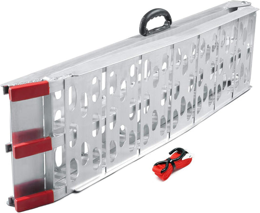 Oprijplaat aluminium opvouwbaar – 226 cm 340 kg – motoroprijplaat oprijsteun oprijplank