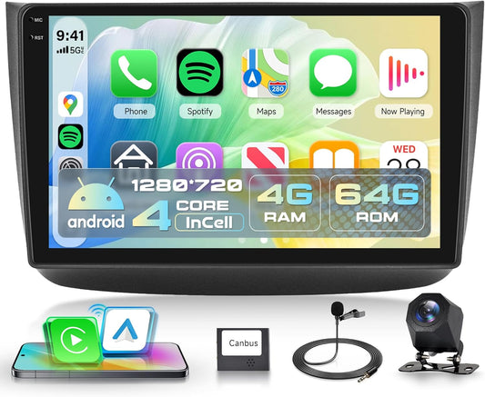 4G+64G Android autoradio voor Mercedes Benz Viano 2004-2011/Vito 2010-2015 Draadloze CarPlay Android Auto 10 inch Incell touchscreen Radio GPS-navigatie WiFi Bluetooth FM/RDS-radio EQ/USB/SWC Achterui