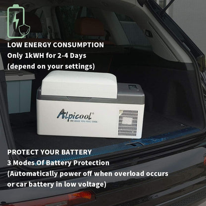 Alpicool C20 20L Koelkast Auto Elektrische mini-koelkast 12/24V Draagbaar voor auto, vrachtwagen of boot, -20℃- 20℃
