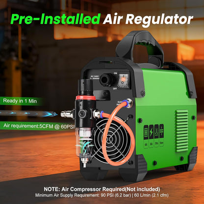 CUT60L PRO Upgrade 60A IGBT Plasmasnijder 240V contactloos 2T/4T - Max. 16mm stalen snijvermogen, digitaal LED-display, gemakkelijk draagbaar