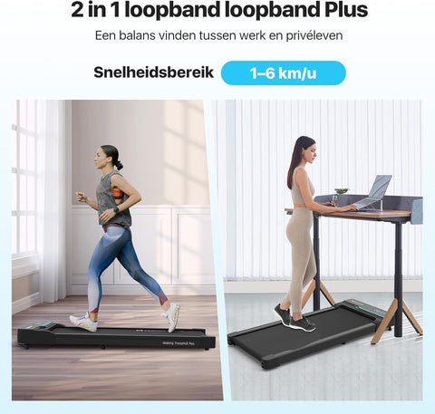 Loopband - Elektrische Loopband - Wandelpad - Wandel-Joggingmachine - met Helling - Ruimtebesparend - 2.25 pk - LED-display - Instelbare Snelheid - 12 km/u - voor Thuis - Onder het Bureau - 123 x 52 x 13 cm - Zwart