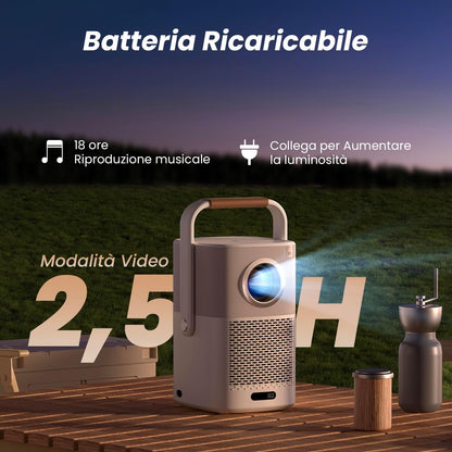 Yaber T2 JBL Audio Full HD Projector WiFi 6 Bluetooth Autofocus Keystone Outdoor Compatible Android/iOS/TV-Stick/PC