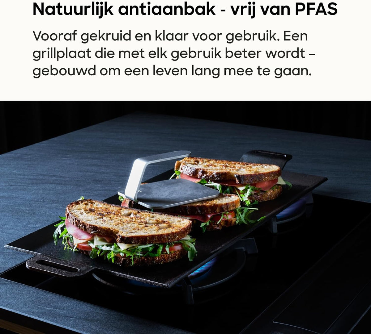 Gastrotools Zweedse Bakplaat Koolstofstaal 39x27cm – Natuurlijke Antiaanbaklaag, PFAS-vrij – Voor Binnen & Buiten – Oven, BBQ, Inductie & Gas – Hittebestendig tot 650°C (Large (62cm x 27cm))